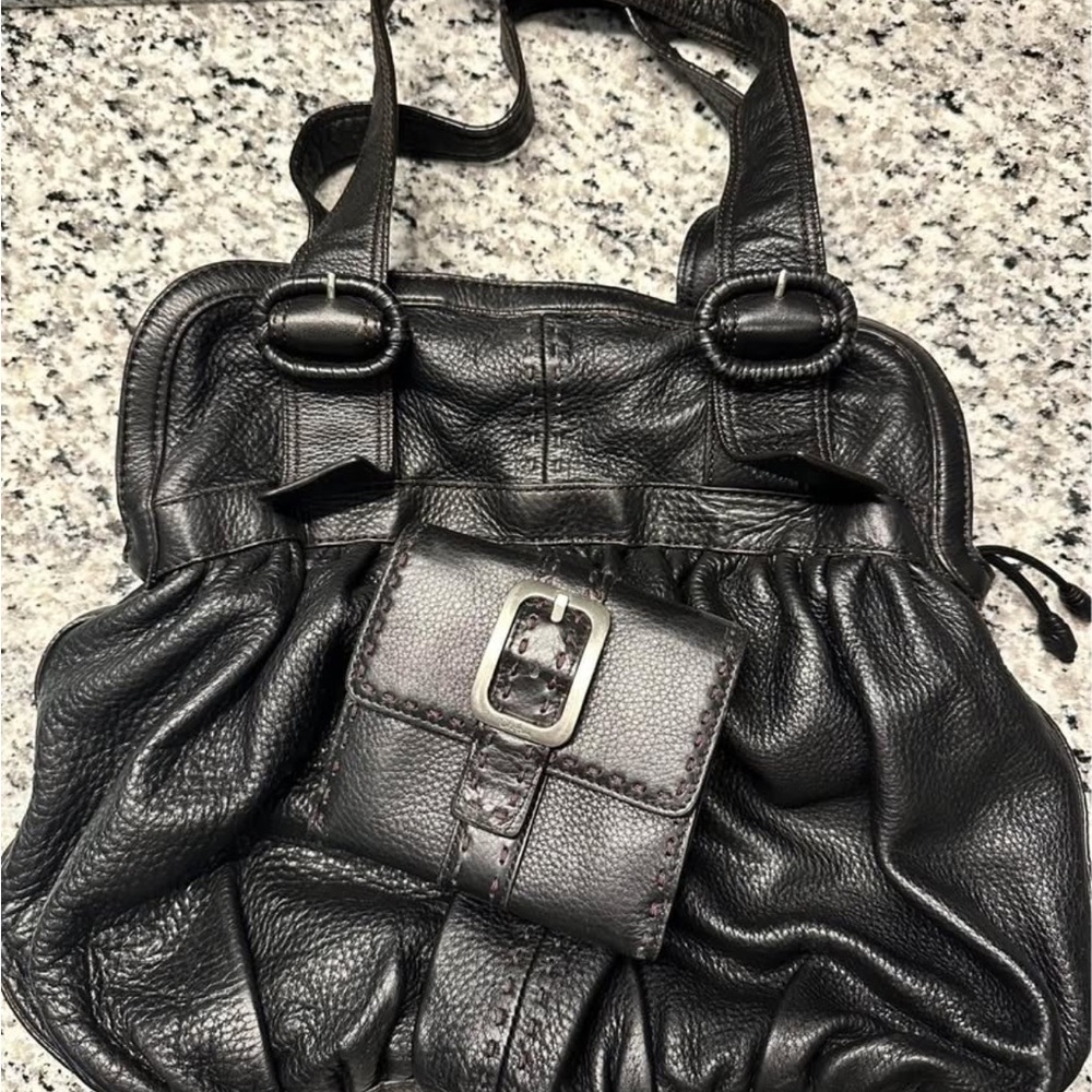 Cole Haan Black Leather Hobo Bag